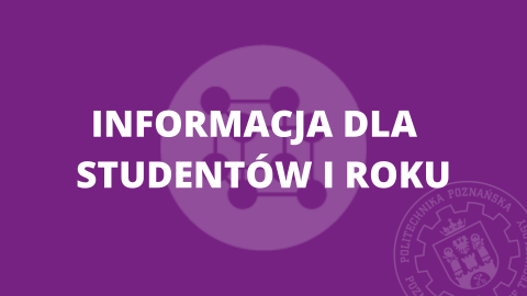 Informacja dla studentów I roku